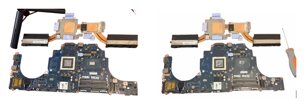 Application de pâte thermique sur CPU et GPU Alienware 15 R2