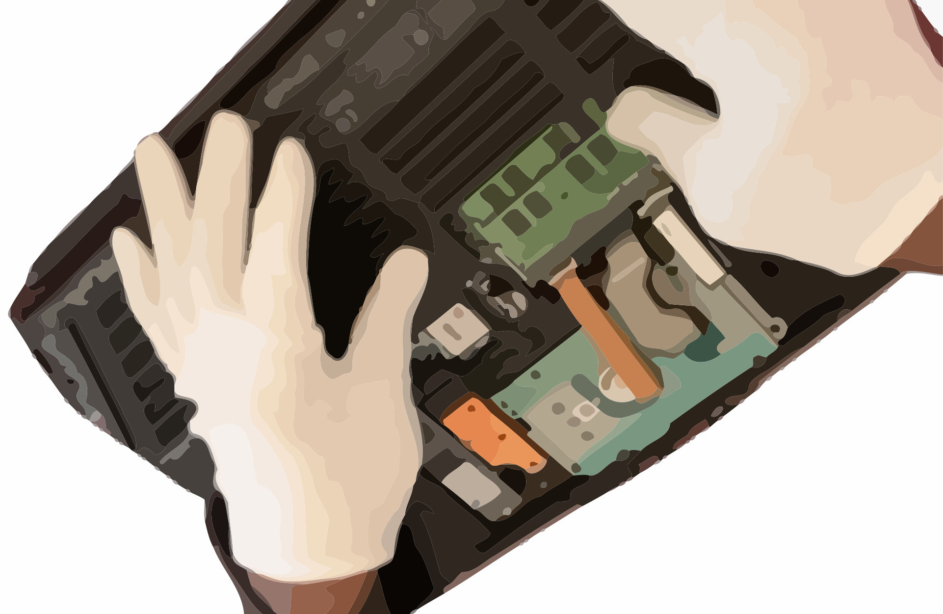 Capot inférieur Alienware 15 R2 démonté