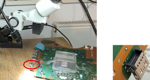 Nouveau port HDMI PS5 soudé sur la carte mère