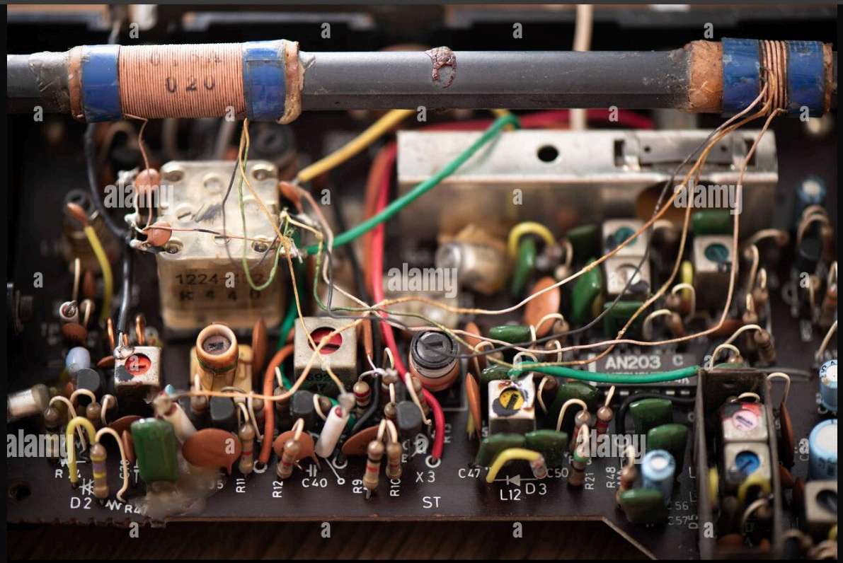 circuit imprimé de radio vintage